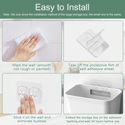 CARLA HOME 4-Pack Self-Adhesive Wall Storage Box for Cabinet Doors, Kitchen, Bathroom & Office V178-36322