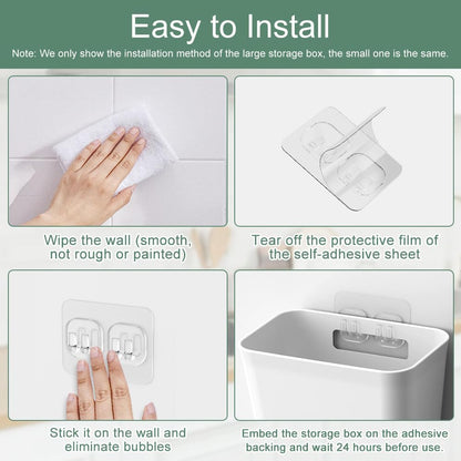 CARLA HOME 4-Pack Self-Adhesive Wall Storage Box for Cabinet Doors, Kitchen, Bathroom & Office V178-36322