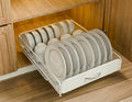 CARLA HOME Pull Out Dish Rack for Kitchen Cabinet with Slide Out Drawer Organizer for Plates, Bowls & Utensils V178-36326