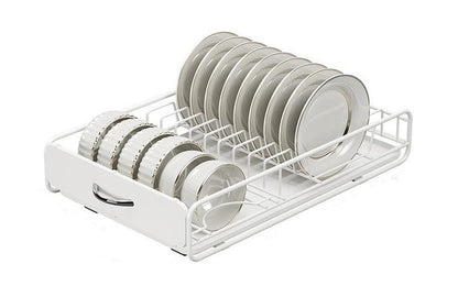 CARLA HOME Pull Out Dish Rack for Kitchen Cabinet with Slide Out Drawer Organizer for Plates, Bowls & Utensils V178-36326