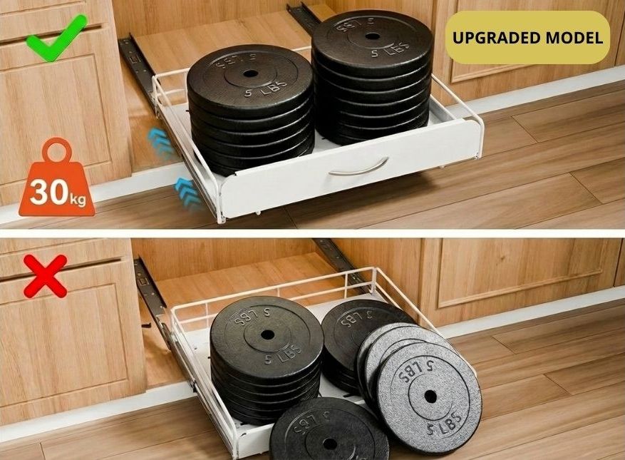 CARLA HOME 2 Pack Pull Out Dish Rack for Kitchen Cabinet with Slide Out Drawer Organizer for Plates, Bowls & V178-36327