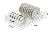 CARLA HOME 2 Pack Pull Out Dish Rack for Kitchen Cabinet with Slide Out Drawer Organizer for Plates, Bowls & V178-36327
