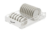 CARLA HOME 2 Pack Pull Out Dish Rack for Kitchen Cabinet with Slide Out Drawer Organizer for Plates, Bowls & V178-36327