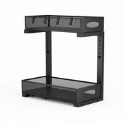 CARLA HOME 2 Tier Under Sink Organizer Pull Out Sliding Cabinet Storage Shelf with Height Adjustable for V178-36328