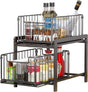 CARLA HOME 2 Tier Sliding Cabinet Organizer Drawer Storage Rack for Kitchen or Bathroom V178-36330