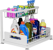 CARLA HOME 2 Tier Under Sink Organiser with Sliding Drawers for Kitchen & Bathroom V178-36335