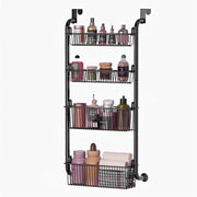 CARLA HOME 4-Tier Over the Door Organizer Heavy-Duty Metal Pantry Rack with Hanging Baskets for Home Kitchen V178-36339