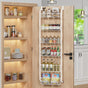 CARLA HOME 6-Tier Over the Door Organizer Heavy-Duty Metal Pantry Rack with Hanging Baskets for Home Kitchen V178-36341