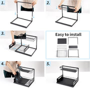 CARLA HOME 2 pack Under Sink Organiser with Sliding Drawers & 2 tier for Kitchen & Bathroom V178-36342