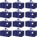 CARLA HOME 12-Pack Large Moving Storage Bags with Zippers & Handles with 95 Liters Capacity for Space Saving, V178-36345