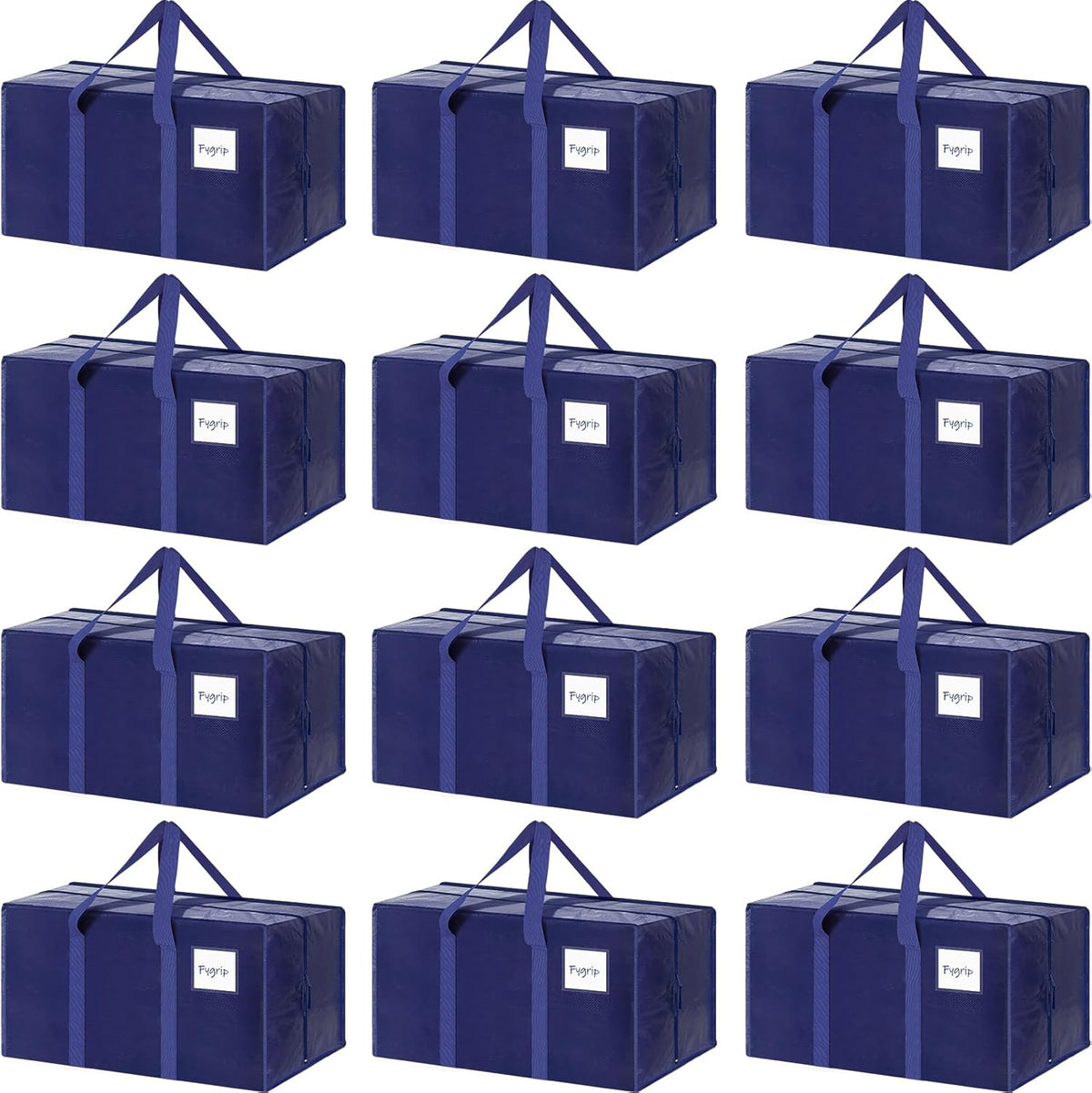 CARLA HOME 12-Pack Large Moving Storage Bags with Zippers & Handles with 95 Liters Capacity for Space Saving, V178-36345