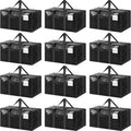 CARLA HOME 12-Pack Large Moving Storage Bags with Zippers & Handles with 95 Liters Capacity for Space Saving, V178-36346