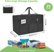 CARLA HOME 12-Pack Large Moving Storage Bags with Zippers & Handles with 95 Liters Capacity for Space Saving, V178-36346