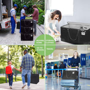 CARLA HOME 12-Pack Large Moving Storage Bags with Zippers & Handles with 95 Liters Capacity for Space Saving, V178-36346