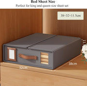 CARLA HOME Bed Sheet Organizer Set of 8 with Handle & Window for Covers, Pillowcases, Blankets, Clothes & V178-36348