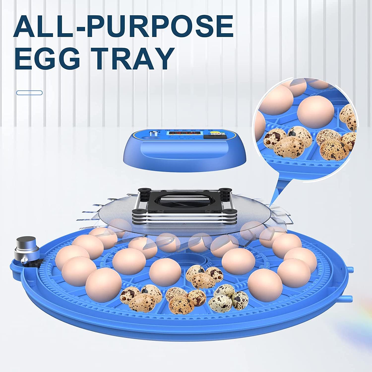 CARLA HOME 52 Egg Incubator with Automatic Turning, LED Display, Humidity & Temperature Control, Auto Water V178-36354