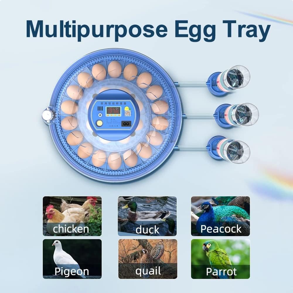 CARLA HOME 52 Egg Incubator with Automatic Turning, LED Display, Humidity & Temperature Control, Auto Water V178-36354