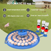 CARLA HOME 52 Egg Incubator with Automatic Turning, LED Display, Humidity & Temperature Control, Auto Water V178-36354