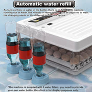 CARLA HOME 70 Egg Incubator with Automatic Turning, LED Display, Humidity & Temperature Control, Auto Water V178-36355