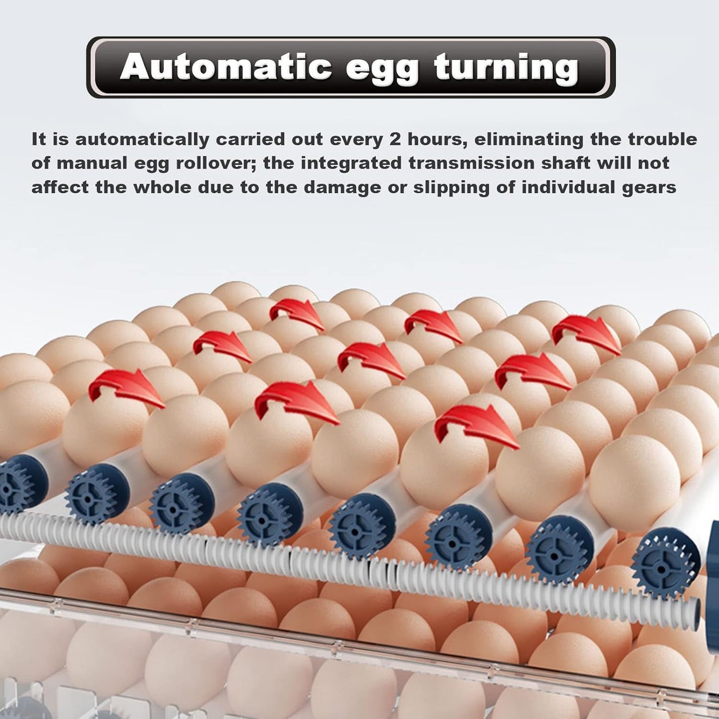 CARLA HOME 128 Egg Incubator with Automatic Turning, LED Display, Humidity & Temperature Control, Auto Water V178-36356