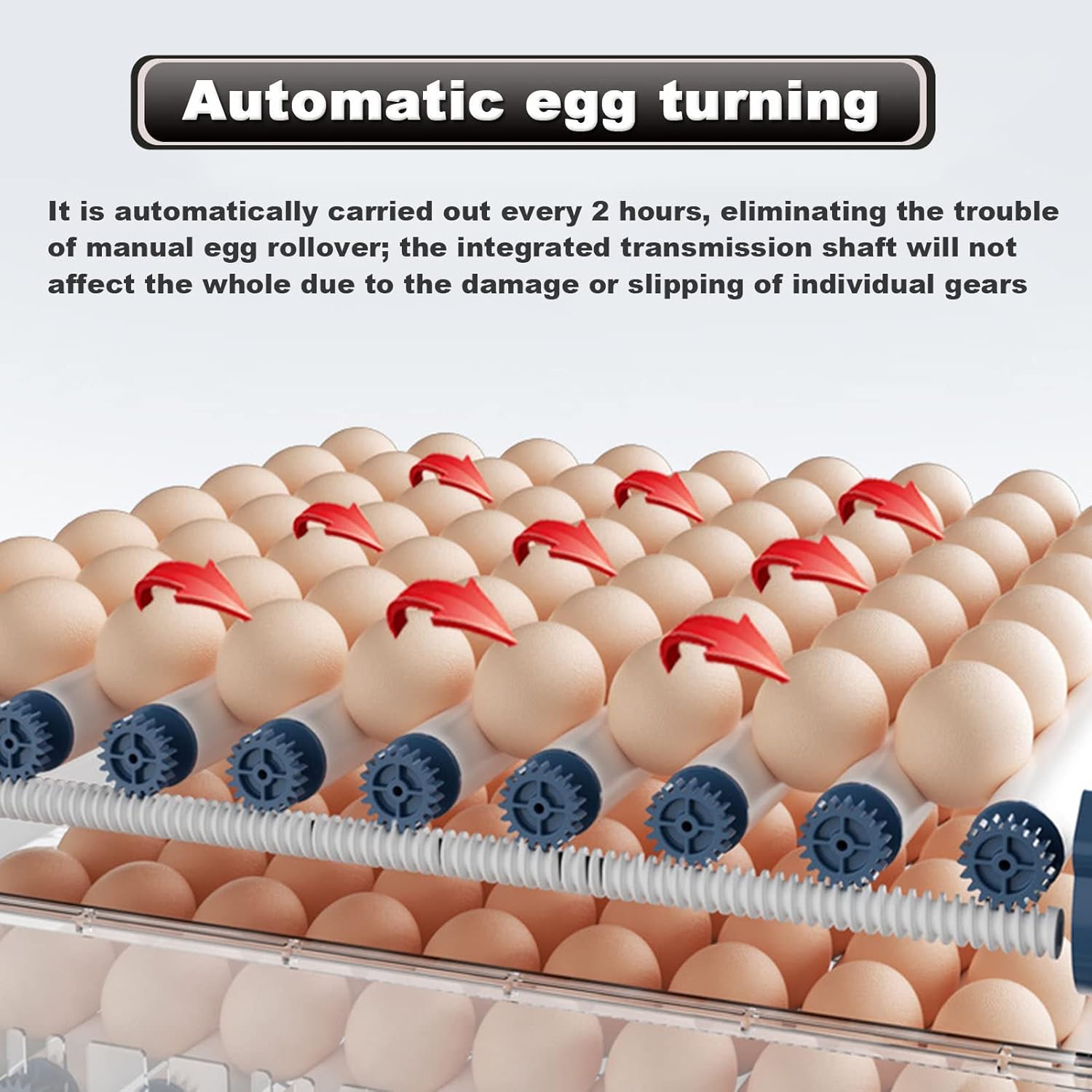 CARLA HOME 128 Egg Incubator with Automatic Turning, LED Display, Humidity & Temperature Control, Auto Water V178-36356