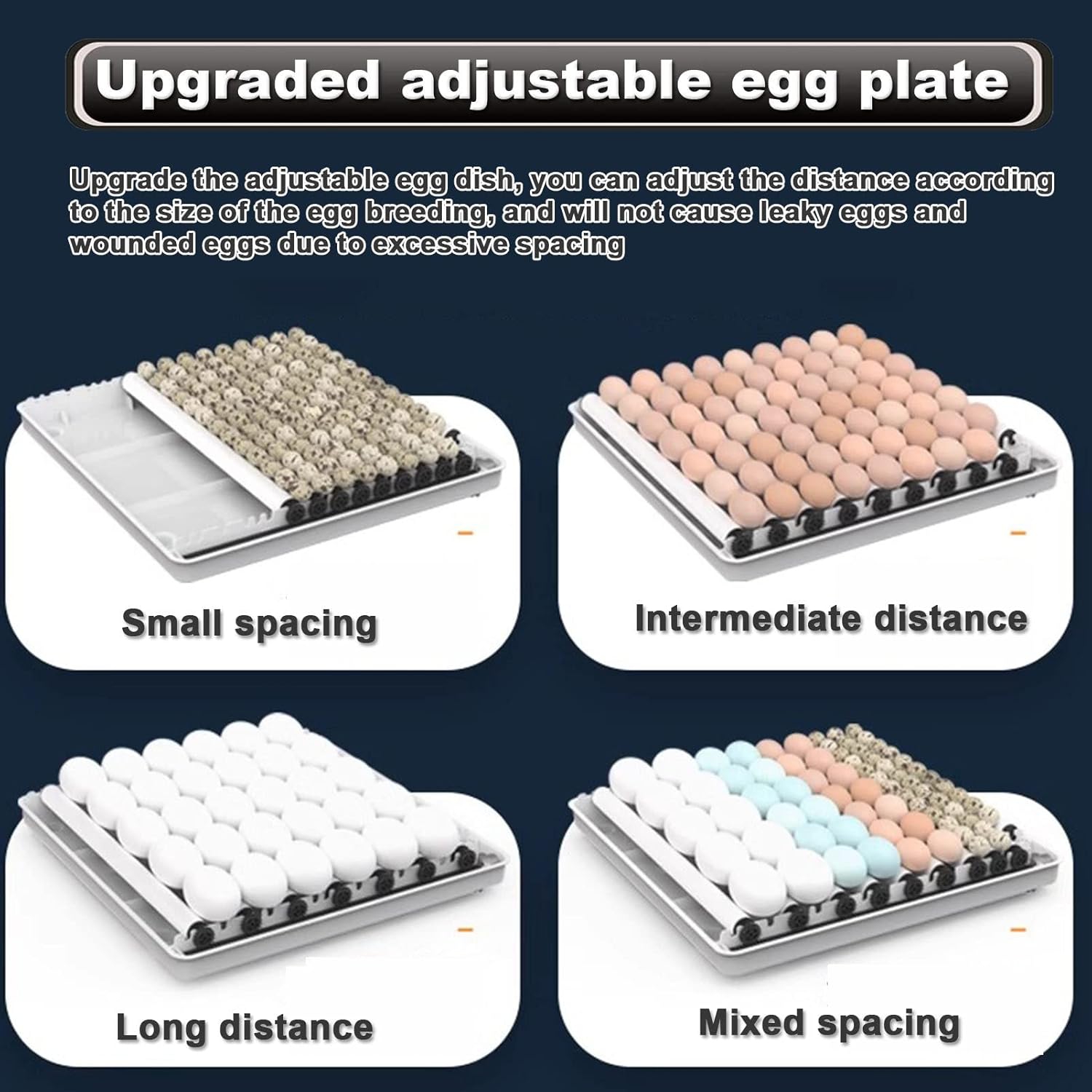 CARLA HOME 128 Egg Incubator with Automatic Turning, LED Display, Humidity & Temperature Control, Auto Water V178-36356