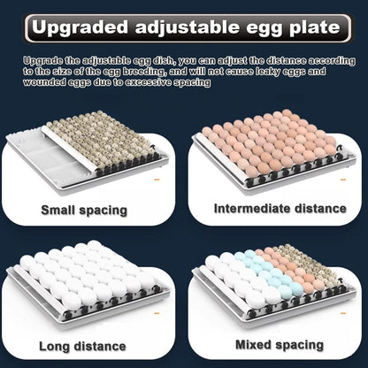 CARLA HOME 128 Egg Incubator with Automatic Turning, LED Display, Humidity & Temperature Control, Auto Water V178-36356