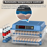 CARLA HOME 128 Egg Incubator with Automatic Turning, LED Display, Humidity & Temperature Control, Auto Water V178-36356