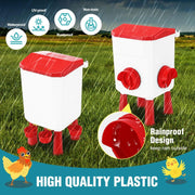 CARLA HOME Automatic Chicken Feeder Waterer Set with 8KG Food 7L Water Capacity for Coop, Chickens, Ducks, V178-36357