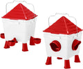 CARLA HOME Chicken Feeder Waterer Set, Automatic Gravity Dispenser with 8KG Food & 8L Water Capacity, 4 Ports V178-36359