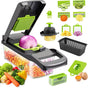 CARLA HOME Multifunctional Mandoline Vegetable Chopper 16-in-1 with Stainless Steel Blades, Storage Container V178-36360