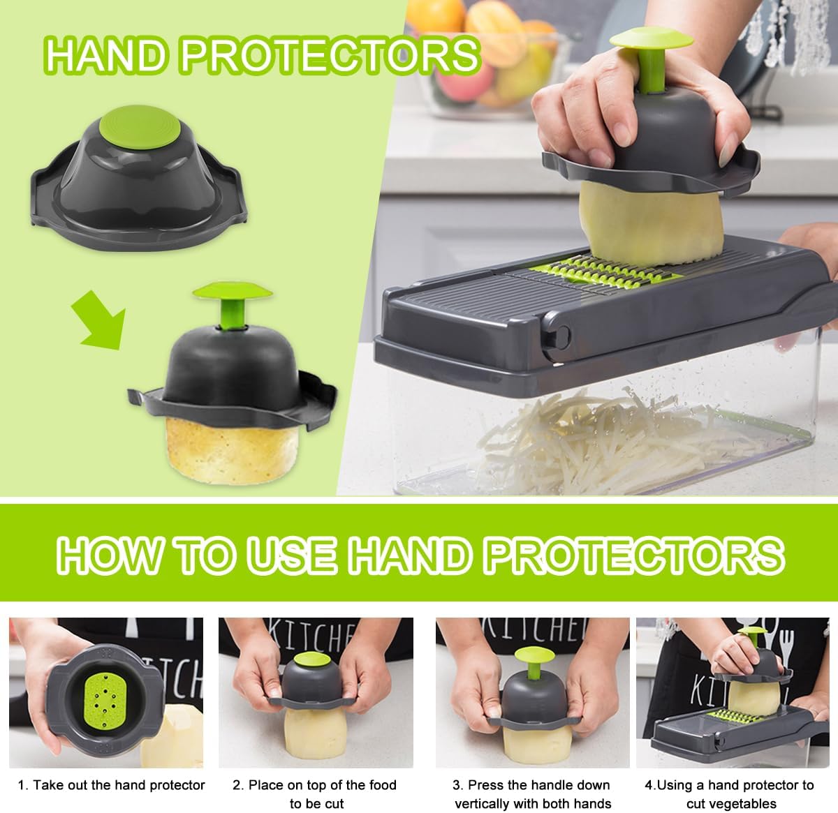 CARLA HOME Multifunctional Mandoline Vegetable Chopper 16-in-1 with Stainless Steel Blades, Storage Container V178-36360