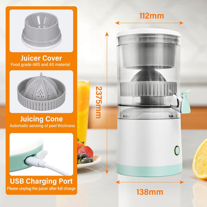 CARLA HOME Hands-Free Citrus Juicer with USB Rechargeable Electric Fruit Squeezer V178-36370