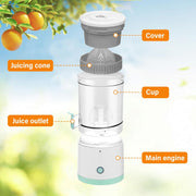 CARLA HOME Hands-Free Citrus Juicer with USB Rechargeable Electric Fruit Squeezer V178-36370