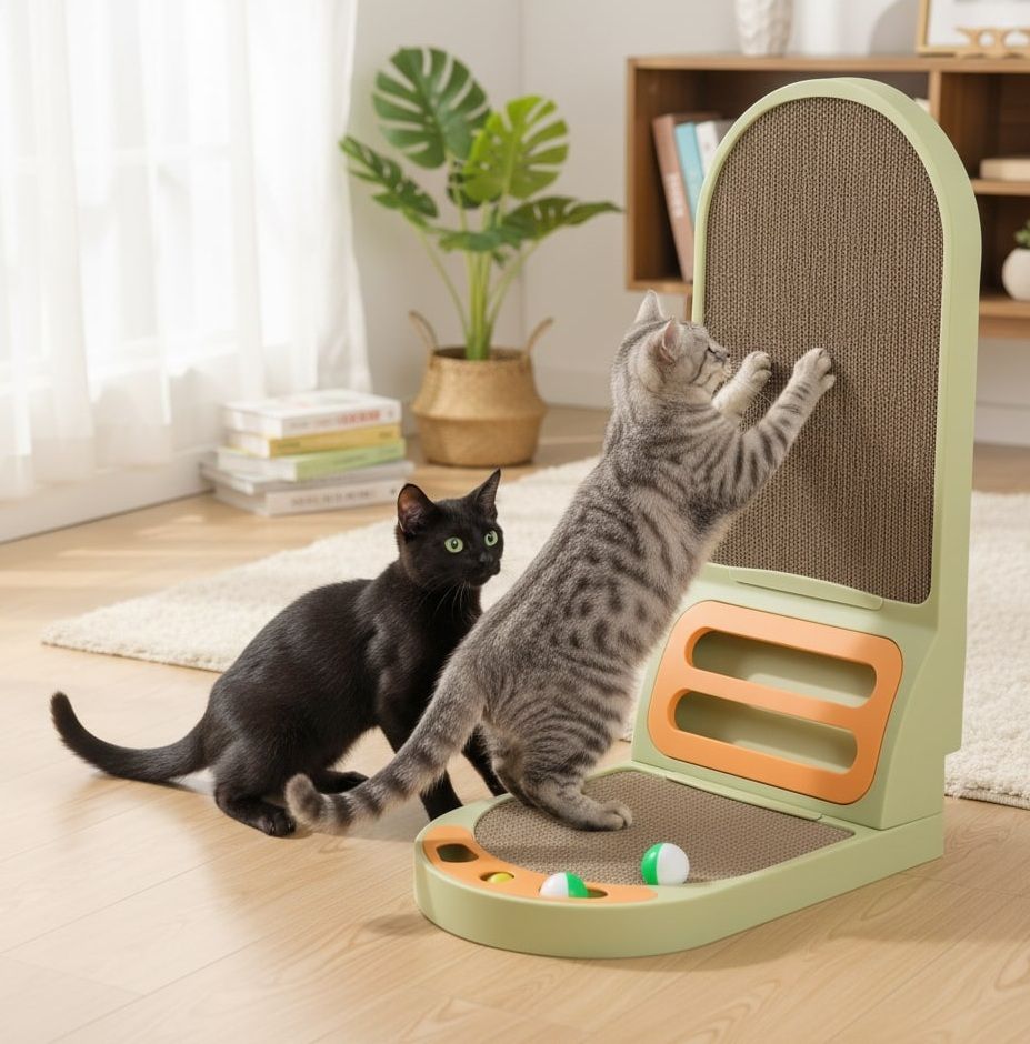 CARLA HOME Vertical Cat Scratching Board with Durable Cardboard for Indoor Cats V178-36371