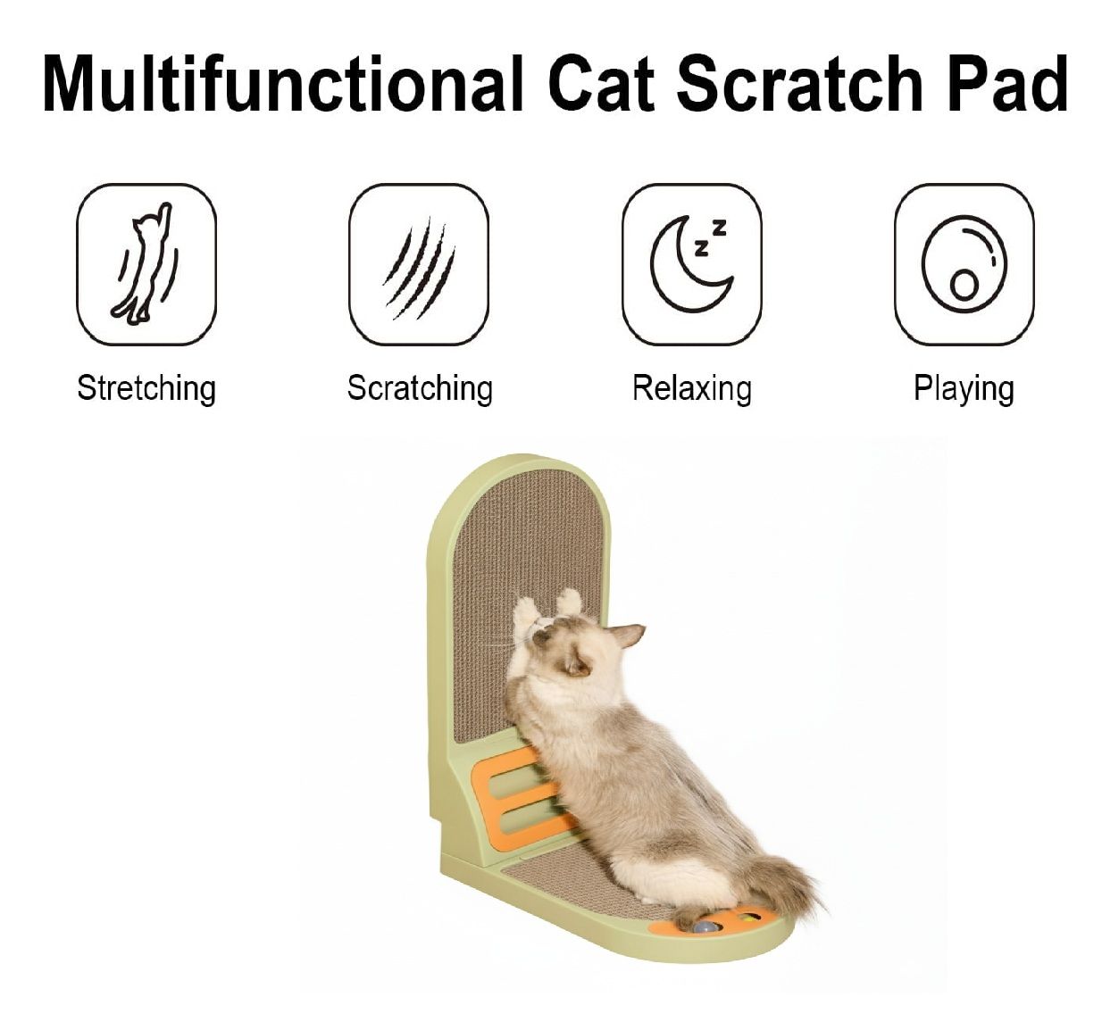 CARLA HOME Vertical Cat Scratching Board with Durable Cardboard for Indoor Cats V178-36371