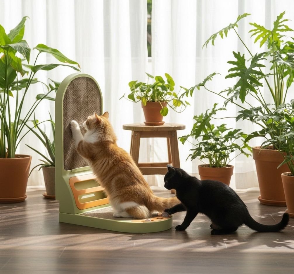 CARLA HOME Vertical Cat Scratching Board with Durable Cardboard for Indoor Cats V178-36371
