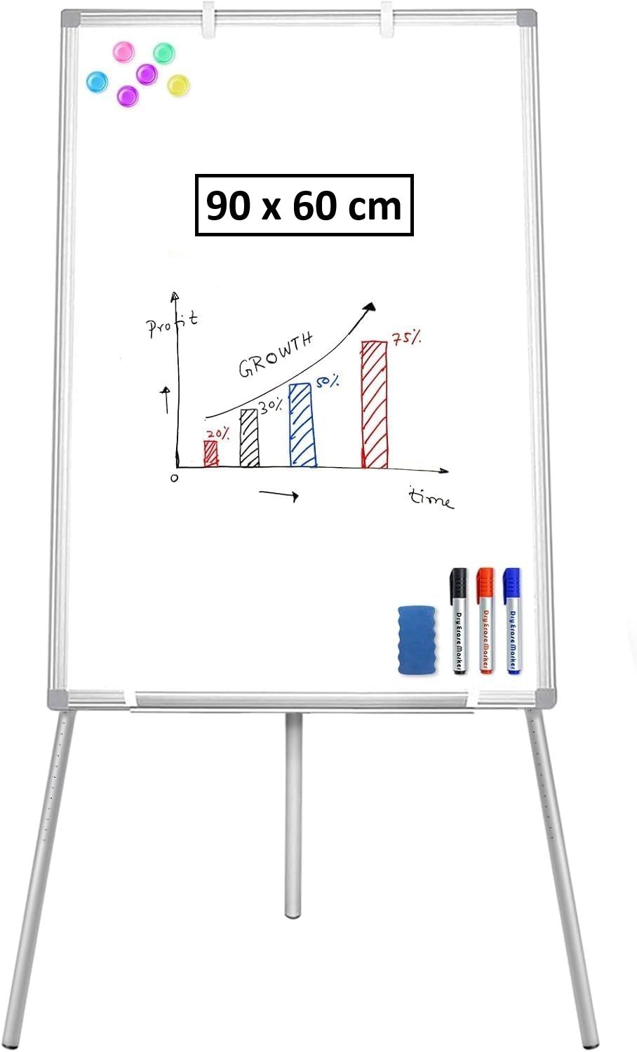 CARLA HOME Whiteboard Easel Portable Magnetic Dry Erase Board with Adjustable Tripod Stand & Height V178-36372