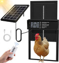 CARLA HOME Automatic Chicken Coop Door Solar Powered with 4 Mode Timer & Light Sensor, Anti-Pinch & USB V178-36375