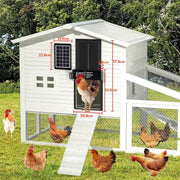 CARLA HOME Automatic Chicken Coop Door Solar Powered with 4 Mode Timer & Light Sensor, Anti-Pinch & USB V178-36375