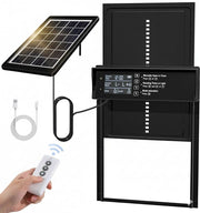 CARLA HOME Automatic Chicken Coop Door Solar Powered with 4 Mode Timer & Light Sensor, Anti-Pinch & USB V178-36375