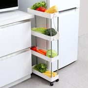 CARLA HOME Slim Storage Cart Organizer Trolley with Wheels for Kitchen, Bathroom, Laundry & Narrow Spaces (4 V178-36376