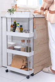 CARLA HOME Slim Storage Cart Organizer Trolley with Wheels for Kitchen, Bathroom, Laundry & Narrow Spaces (4 V178-36376