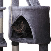 CARLA HOME 120cm Cat Tree for Indoor Cats with Condo, Hammock & Plush Perchfor for Kittens & Adult Cats V178-36377