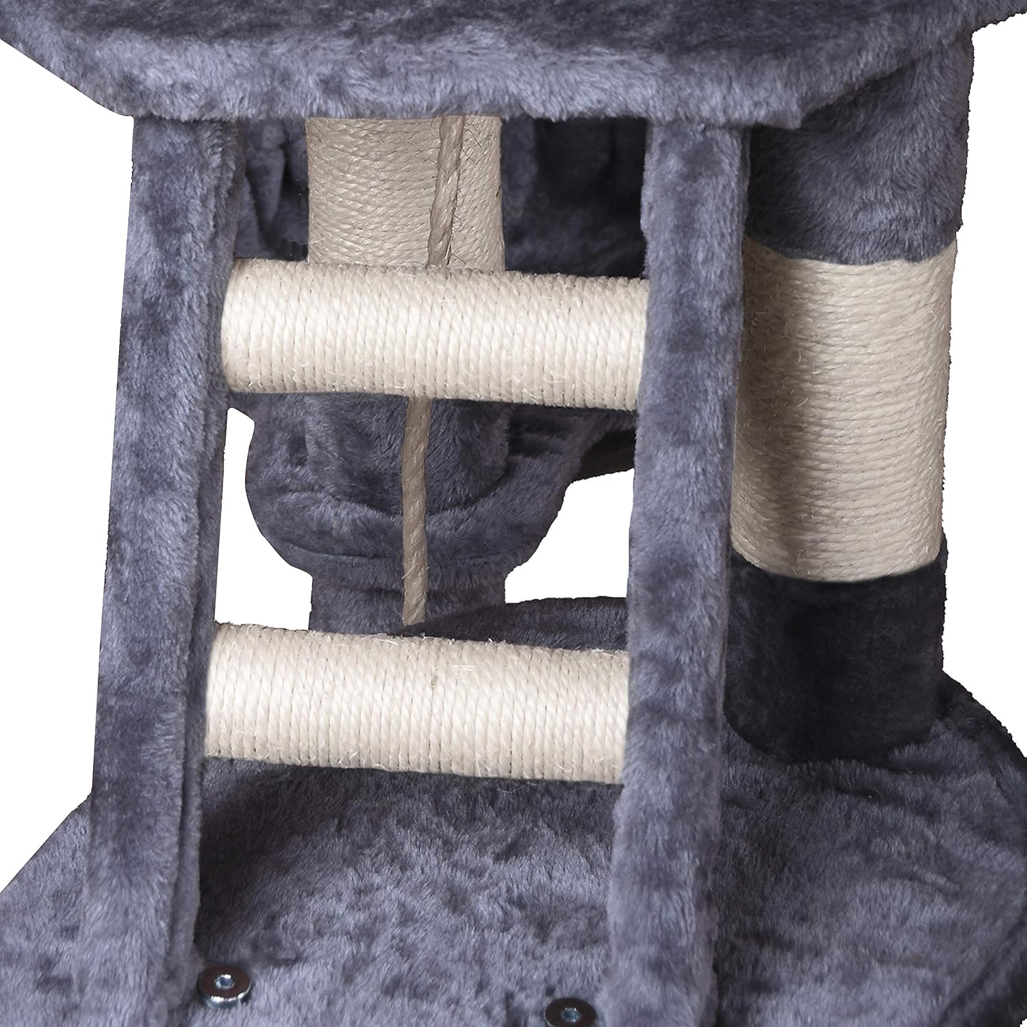 CARLA HOME 120cm Cat Tree for Indoor Cats with Condo, Hammock & Plush Perchfor for Kittens & Adult Cats V178-36377