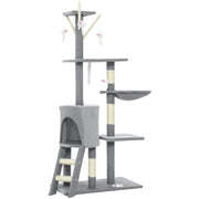 CARLA HOME 134cm Cat Tree for Indoor Cats with Hammock, Plush Perch & Sisal Scratching Posts for Kittens & V178-36378
