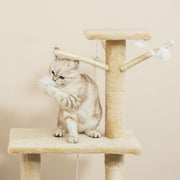 CARLA HOME 134cm Cat Tree for Indoor Cats with Hammock, Plush Perch & Sisal Scratching Posts for Kittens & V178-36379
