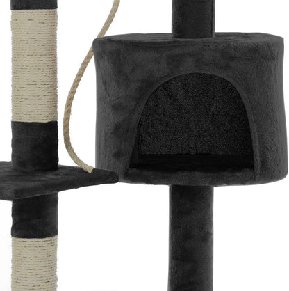 CARLA HOME 140cm Cat Tree for Indoor Cats with Plush Perch, Sisal Scratching Posts & Condo for Kittens & V178-36380