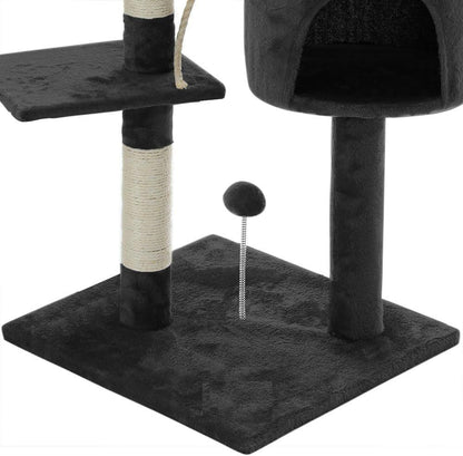 CARLA HOME 140cm Cat Tree for Indoor Cats with Plush Perch, Sisal Scratching Posts & Condo for Kittens & V178-36380