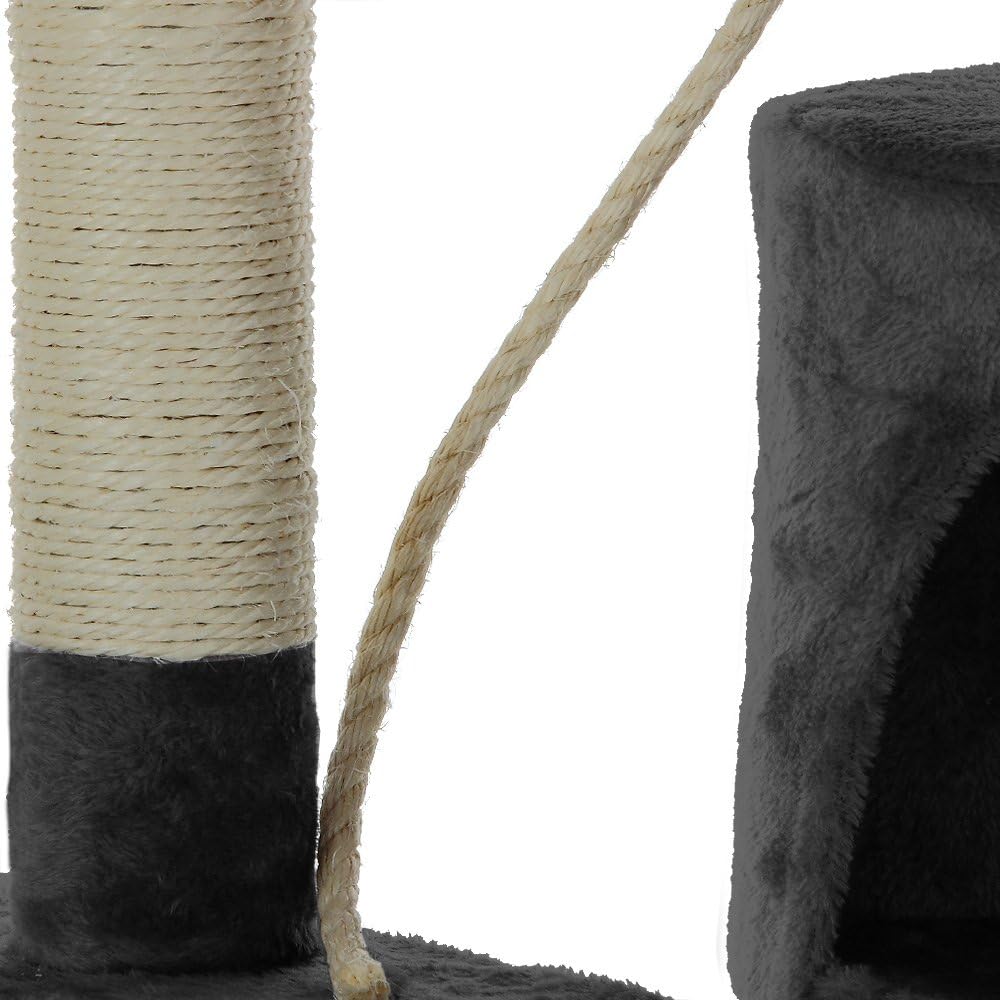 CARLA HOME 140cm Cat Tree for Indoor Cats with Plush Perch, Sisal Scratching Posts & Condo for Kittens & V178-36380